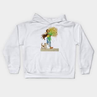 Spring Girl Illustration Kids Hoodie